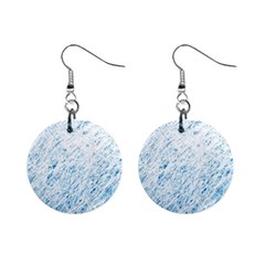 Blue Pattern Mini Button Earrings