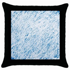 Blue Pattern Throw Pillow Case (black)