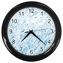 Blue Pattern Wall Clocks (black)