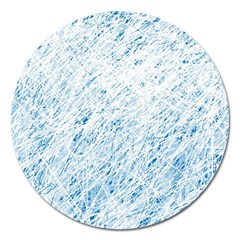 Blue Pattern Magnet 5  (round)