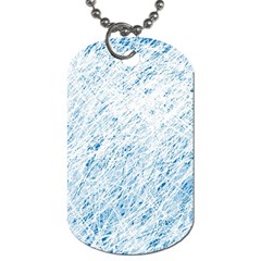 Blue Pattern Dog Tag (one Side)