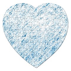 Blue Pattern Jigsaw Puzzle (heart)