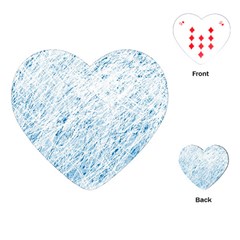 Blue Pattern Playing Cards (heart) 