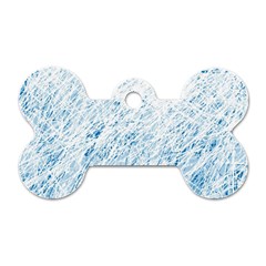 Blue Pattern Dog Tag Bone (one Side) by Valentinaart