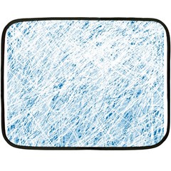 Blue Pattern Fleece Blanket (mini) by Valentinaart