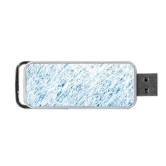 Blue Pattern Portable Usb Flash (two Sides) by Valentinaart