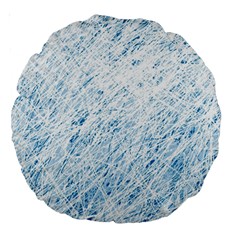 Blue Pattern Large 18  Premium Round Cushions