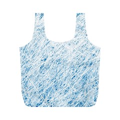 Blue Pattern Full Print Recycle Bags (m) 