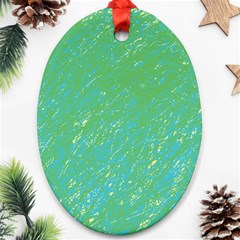 Green Pattern Ornament (oval) 