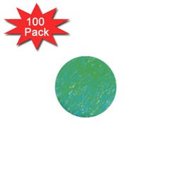 Green Pattern 1  Mini Buttons (100 Pack) 