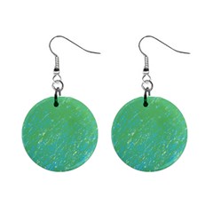 Green Pattern Mini Button Earrings by Valentinaart