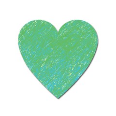 Green Pattern Heart Magnet