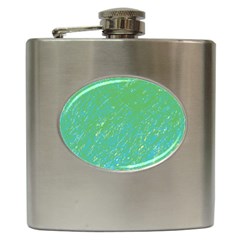 Green Pattern Hip Flask (6 Oz)