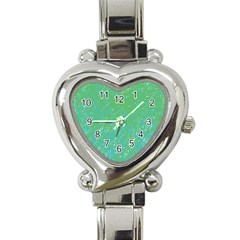 Green Pattern Heart Italian Charm Watch by Valentinaart