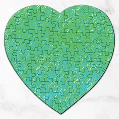 Green Pattern Jigsaw Puzzle (heart)