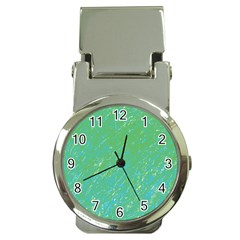 Green Pattern Money Clip Watches