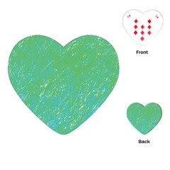 Green Pattern Playing Cards (heart) 