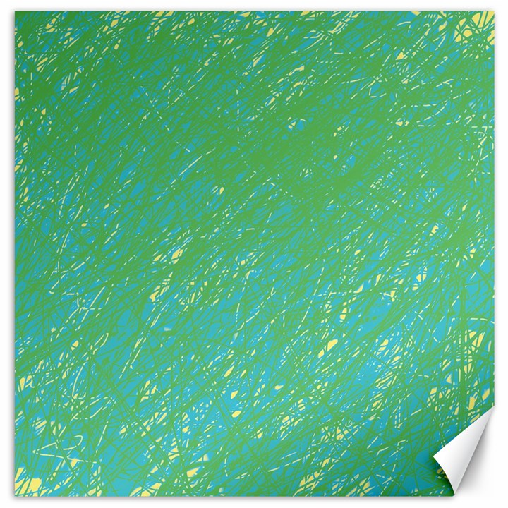 Green pattern Canvas 12  x 12  