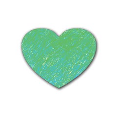 Green Pattern Heart Coaster (4 Pack)  by Valentinaart