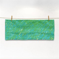 Green Pattern Hand Towel