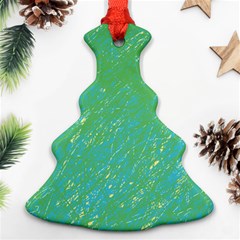 Green Pattern Ornament (christmas Tree) by Valentinaart