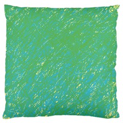 Green Pattern Large Flano Cushion Case (two Sides)