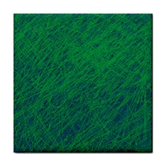 Deep Green Pattern Tile Coasters