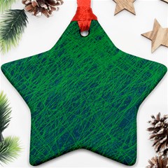 Deep Green Pattern Ornament (star)  by Valentinaart