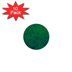 Deep Green Pattern 1  Mini Buttons (10 Pack) 