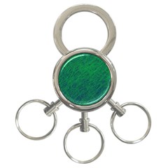 Deep Green Pattern 3-ring Key Chains