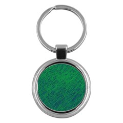 Deep Green Pattern Key Chains (round)  by Valentinaart