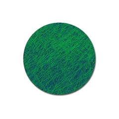 Deep Green Pattern Magnet 3  (round) by Valentinaart