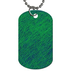 Deep Green Pattern Dog Tag (one Side)