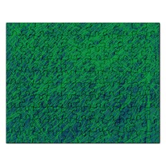 Deep Green Pattern Rectangular Jigsaw Puzzl