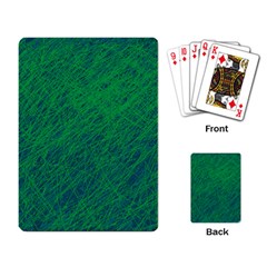 Deep Green Pattern Playing Card