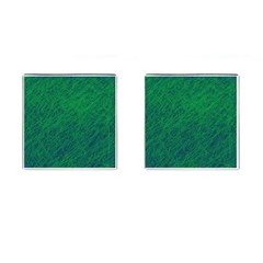 Deep Green Pattern Cufflinks (square)