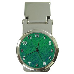 Deep Green Pattern Money Clip Watches