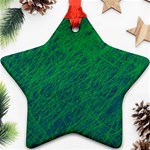 Deep green pattern Star Ornament (Two Sides)  Front