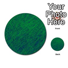 Deep Green Pattern Multi-purpose Cards (round) 