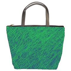 Deep Green Pattern Bucket Bags