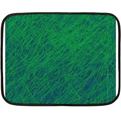 Deep Green Pattern Fleece Blanket (mini) by Valentinaart