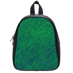 Deep Green Pattern School Bags (small) 