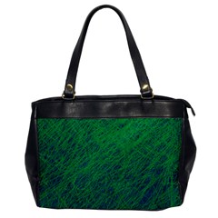 Deep Green Pattern Office Handbags by Valentinaart