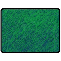 Deep Green Pattern Fleece Blanket (large) 