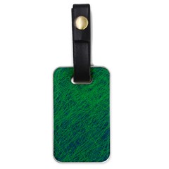 Deep Green Pattern Luggage Tags (one Side)  by Valentinaart