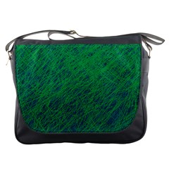 Deep Green Pattern Messenger Bags