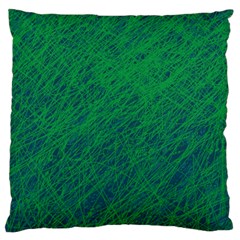 Deep Green Pattern Large Cushion Case (one Side)