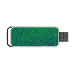 Deep Green Pattern Portable Usb Flash (one Side) by Valentinaart