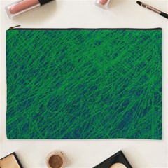 Deep Green Pattern Cosmetic Bag (xxxl) 