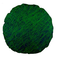 Deep Green Pattern Large 18  Premium Round Cushions by Valentinaart